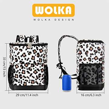 Wolka Cooler Backpack 30 Cans,Portable Backpack Coolers Insulated Leak Proof,Waterproof Soft Sided Cooler Bag for Travel,Beach,Camping,Picnic,Lunch Backpack for Women