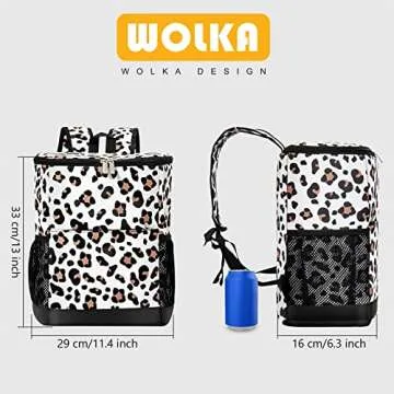 Wolka Cooler Backpack 30 Cans,Portable Backpack Coolers Insulated Leak Proof,Waterproof Soft Sided Cooler Bag for Travel,Beach,Camping,Picnic,Lunch Backpack for Women