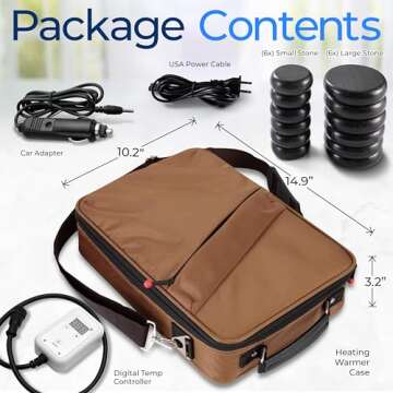 Portable Hot Stone Warmer Massage Set by SereneLife