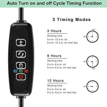 Aogled Grow Light for Indoor Plants,50W LED Plant Lamp with Adjustable Gooseneck,3/9/12H Timer and 10 Dimmable Brightness,5 Head Growing Lights for Seedling Micro Greens Succulents Vegetables