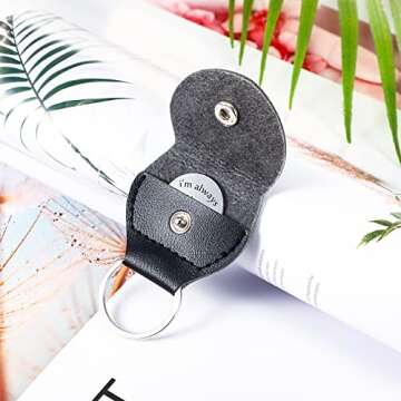 Sureio Pocket Hug Token Long Distance Relationship Keepsake Stainless Steel Double Sided Inspirational Gift with Keychain