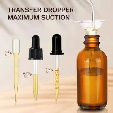 14 Pack, 1 oz Tincture Bottles with Dropper, Amber Glass Dropper Bottle Leakproof with Stainless Ste...