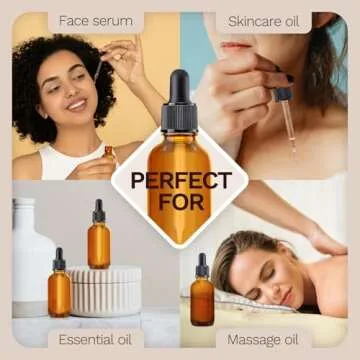 14 Pack, 1 oz Tincture Bottles with Dropper, Amber Glass Dropper Bottle Leakproof with Stainless Steel Funnel, Pipettes & Labels, 30 ml Eye Dropper Bottles For Essential Oils Serums Hair Body Oils