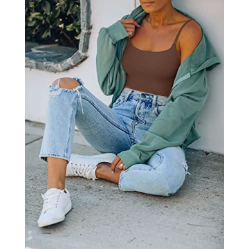 REORIA Women's Adjustable Spaghetti Strap Cami Top