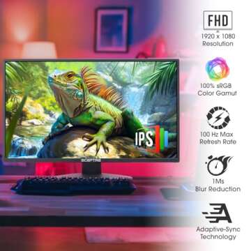 Sceptre 22-inch Monitor with Speakers and Gaming Modes