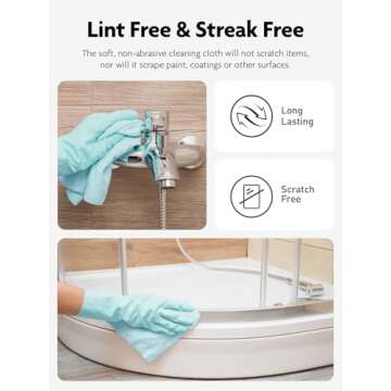 Fantasticlean Microfiber Cleaning Cloth Roll -75 Pack, Tear Away Microfiber Towels, 12" x 12", Reusable, Washable, Scratch Free, Ultra Absorbent Dish Rags for Car, Home, Garage or Shop (Blue)