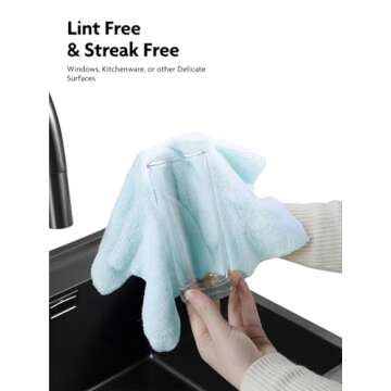 Fantasticlean Microfiber Cleaning Cloth Roll -75 Pack, Tear Away Microfiber Towels, 12" x 12", Reusable, Washable, Scratch Free, Ultra Absorbent Dish Rags for Car, Home, Garage or Shop (Blue)