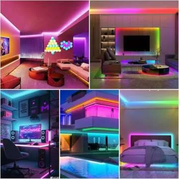 SINWE 100ft Led Lights for Bedroom,Music Sync Led Strip Lights with 44 Keys Remote and App Control,Color Changing RGB Led Lights for Room Home Kitchen Party Christmas Decoration (2 roll of 50ft)