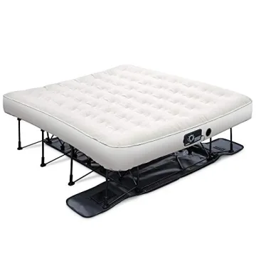 Ivation EZ-Bed (King) Air Mattress with Frame & Rolling Case, Self Inflatable, Blow Up Bed Auto Shut...