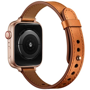 OUHENG Slim Leather Bands for Apple Watch - Stylish Replacement