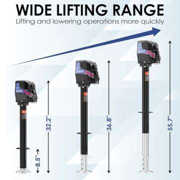 5000 lbs Electric Trailer Jack - Max Load 5500 lbs - Upgrade Weatherproof, Heavy Duty A-Frame Power ...