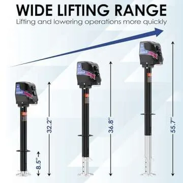 5000 lbs Electric Trailer Jack - Max Load 5500 lbs - Upgrade Weatherproof, Heavy Duty A-Frame Power ...