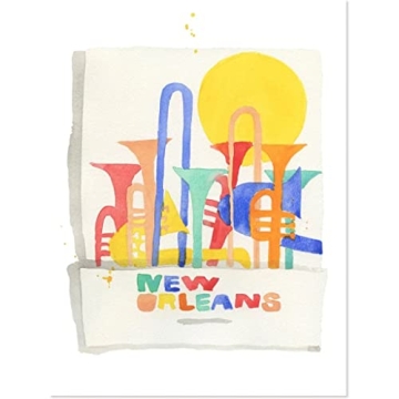 FURBISH Travel Wall Art Print - New Orleans Matchbook - Aesthetic Wall Decor, Modern Wall Art, Prepp...