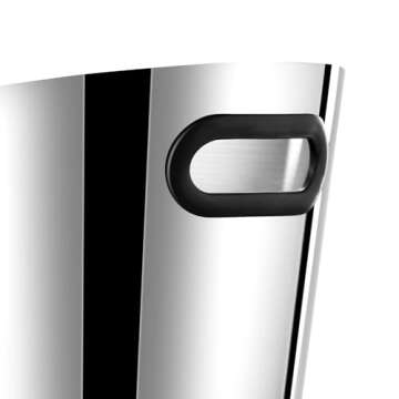 Stainless Steel Champagne Bucket - Stainless-Steel Beverage Tub - Diagonal Ice Bucket with Handle for Cocktail Bar, Wine, Home Bar Accessories, Parties - 4 Quarts Golden