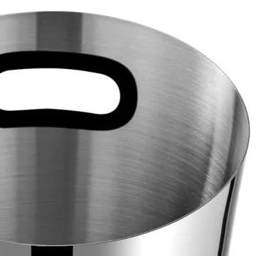 Stainless Steel Champagne Bucket - Stainless-Steel Beverage Tub - Diagonal Ice Bucket with Handle for Cocktail Bar, Wine, Home Bar Accessories, Parties - 4 Quarts Golden