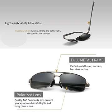 Stylish Polarized Sunglasses with UV400 Protection