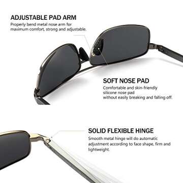 Stylish Polarized Sunglasses with UV400 Protection