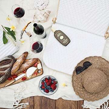 Beach Chair Lounger, Adjustable - Folding Bamboo Loungers - Portable Rattan Chairs for Patio, Pool o...