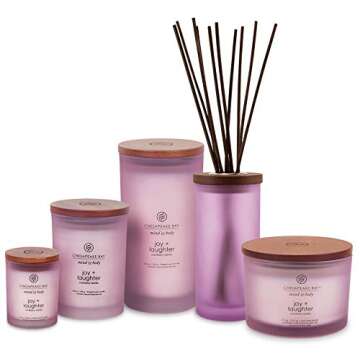 Chesapeake Bay® Candle Scented Candle Joy + Laughter (cranberry dahlia) Medium Jar