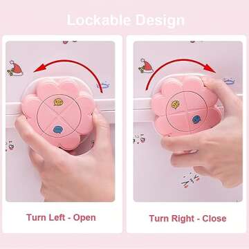 SEAHOME Hair Accessories Organizer for Girls Headbands, Clips, Ties Baby Girl Supplies, Lockable Three-layer Folding Craft Organizers and Storage Plastic Jewelry Box, 11.4x6.3x6.3in