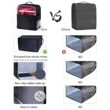 BAGSPRITE Stand Mixer Cover with Appliance Sliders Base Compatible with KitchenAid Mixer-Storage Bag for 4.5/5 Quart with Pockets for Kitchen Aid Accessories and Attachments