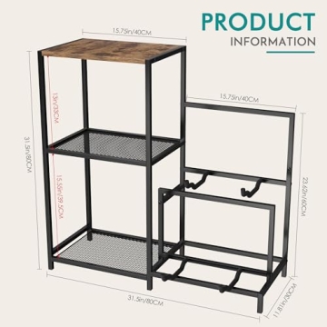 VGMiu Guitar Rack Multi Guitar Stand for Multiple Guitars, Multiple Guitar Rack Holder with Side She...