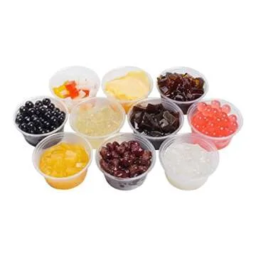 TashiBox 200 Sets - 2 Ounce Jello Shot Cups with Lids