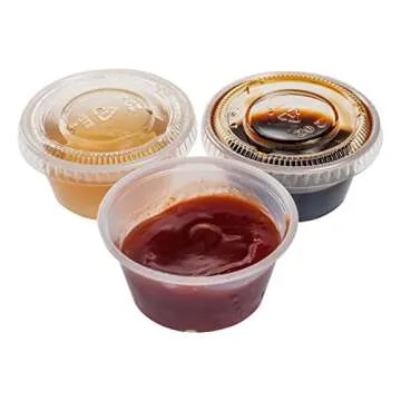 TashiBox 200 Sets - 2 Ounce Jello Shot Cups with Lids