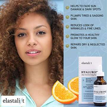 Elastalift Hyaluronic Acid Facial Serum - Hydrating, Firming, & Plumping Face Serum for Anti-Aging - 1 oz