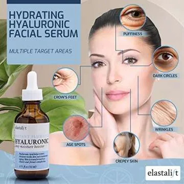 Elastalift Hyaluronic Acid Facial Serum - Hydrating, Firming, & Plumping Face Serum for Anti-Aging - 1 oz