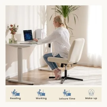 Comfortable Armless Cross Legged Office Chair