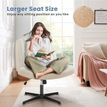 Comfortable Armless Cross Legged Office Chair