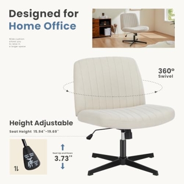 Comfortable Armless Cross Legged Office Chair