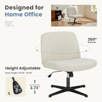 Comfortable Armless Cross Legged Office Chair