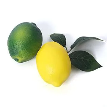 VEOAY Realistic Fake Lemons and Limes Decor 36PCS