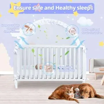 gumkeg Baby Crib Tent - Safety Mesh Tent for Crib, Easy Setup & Protection