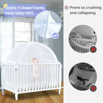 gumkeg Baby Crib Tent - Safe & Easy Installation for Parents