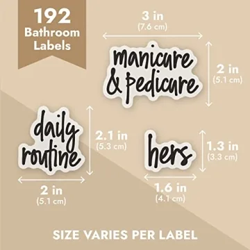 Stylish Talented Kitchen 192 Bathroom Labels for Organization