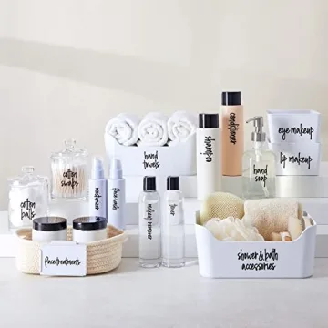 Stylish Talented Kitchen 192 Bathroom Labels for Organization