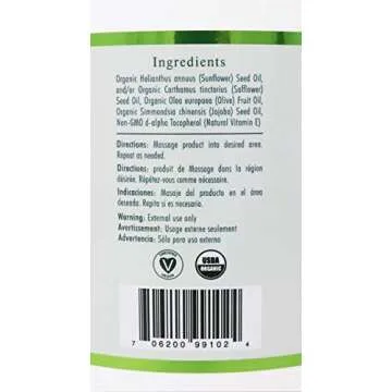 Organic Massage Oil Blend - Unscented & Gluten-Free 1 Gallon