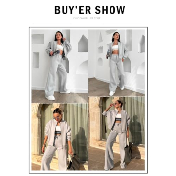 Aleumdr Women's Fleece Tracksuit for Cozy Winter Style