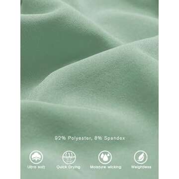 PINSPARK Women Athletic Shorts Quick Dry Running Short Workout Gym High Waisted Sports Wear with Zip Pockets, Green Mist, Small