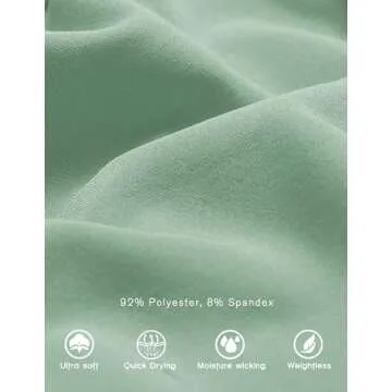 PINSPARK Women Athletic Shorts Quick Dry Running Short Workout Gym High Waisted Sports Wear with Zip Pockets, Green Mist, Small