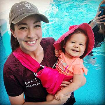 Vlokup Baby Water Ring Sling Carrier | Lightweight Breathable Mesh Baby Wrap for Infant, Newborn, Kids and Toddlers | Perfect for Summer, Swimming, Pool, Beach | Great for Dad Too Grey