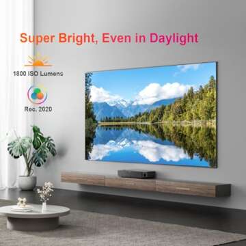 Formovie Theater Ultra Short Throw 4K Laser Projector | Triple Laser Projector with Dolby Vision & Built-In Speakers | The Top UST Projector at ProjectorCentral's 2022 & 2023 Laser TV Showdown