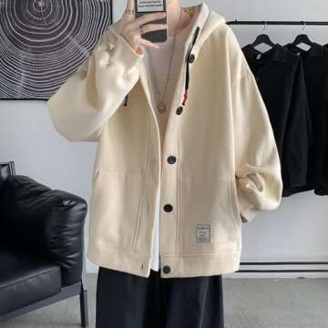 Aobiono Men Women Preppy Hoodie Oversized Jacket Y2K Harajuku Japanese Korean Aesthetic Cute Kawaii ...