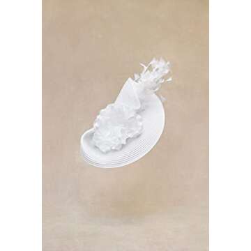 BABEYOND Tea Party Fascinator Hat for Women Kentucky Headwear Feather Derby Pillbox Wide Church Hat ...