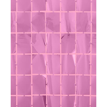 xo, Fetti Pink Square Foil Curtain Set for Parties