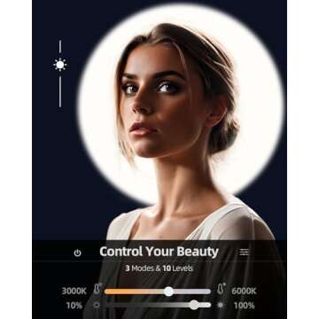 10.5" Ring Light with Stand, Full-Screen Selfie Ring Light for Desk with Phone Holder, Adjustable Laptop Light for Video Recording, Zoom Lighting for Computer, Meeting, Live Streaming, Podcast