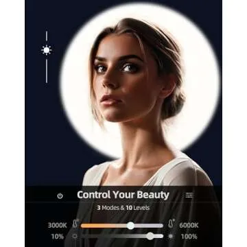 10.5" Ring Light with Stand, Full-Screen Selfie Ring Light for Desk with Phone Holder, Adjustable Laptop Light for Video Recording, Zoom Lighting for Computer, Meeting, Live Streaming, Podcast